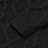 Orchid wool collar long cardigan