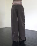 [MADE] Pinca Unbalanced Eyelet Nylon Two-Way Pants