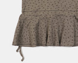 Nuden Flower Pattern Shirring Layered Sleeveless