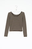 (W) Fair Fleece Striped Top