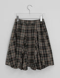 Cupid Check Banding Midi Skirt