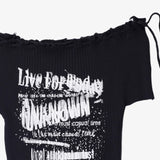Plimer shirring off-shoulder t-shirt