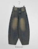 [unisex] Nabobo Washing Balloon Wide Denim Pants