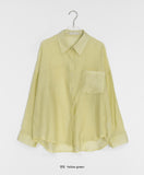 Lisons Summer Color See-through Long Sleeve Shirt