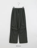 [unisex] Lyov banding cut-out string parachute nylon pants