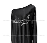 Girls' Unbalanced Glossy Rugby Sweatshirt