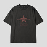 Crack star vintage pigment short sleeves