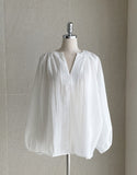 Macaron V-Shirring Blouse