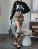 Pou Zipper Utility Pocket Skirt Pants