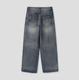 Tero Double Back Pocket Embossed Denim Pants