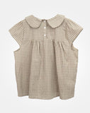 Lupek Ribbon Check Short Sleeve Blouse