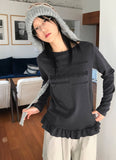 CIRCLE FRILL SLEEVE T