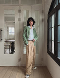 Molded Cable Collar Cardigan