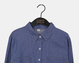 Tarson pocket boxy fit long-sleeved denim shirt