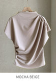 Blooming Half Drape Span T-Blouse