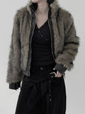 Wolf Two-Tone Leather Fur Jumper