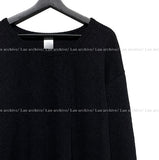 Loose fit ribbed U-neck knit