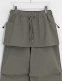Volant Nylon Cargo Skirt Pants