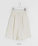 [BAONHAUS] Hinaki Linen Banding Bermuda Pants