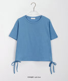 Muity basic ribbon strap short sleeve tee