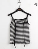 Zelot Stripe Dangara Ribbon Strap Sleeveless