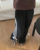 Hoal Track Ribbon Velvet Training Pants