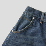 Kusi back band balloon denim pants