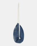 Denim rope string gymsack backpack