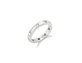 Essence Silver Moissanite Accent Point Ring