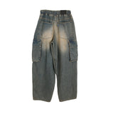 Eti Balloon Washing Cargo Denim Pants