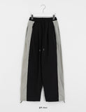 Sugder Side Color Matching Block Nylon Wide Pants