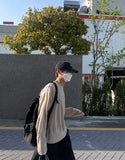 Linen Blend Semi Overfit Knit