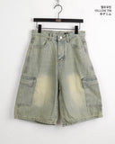 Tishan Cargo Bermuda Half Denim Shorts