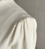 Holly half turtleneck shirring knit