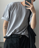 Incision fine round short sleeve tee