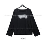 Butterful Print Off-Shoulder Long Sleeve