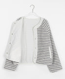 Deimi stripe fleece crop jumper