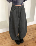 [Non-Fade] Genji Stud Pocket Balloon Fit Denim Long Pants