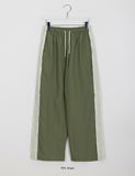 Shoeton track color matching banding wide pants