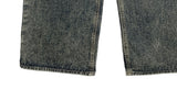 Number Washing Wide Denim Pants