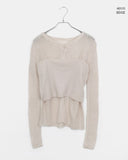 Duran V-neck Layered Bustier Cardigan