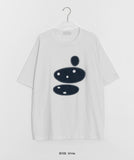 Imilve Dot Embroidery Over Short Sleeve Tee
