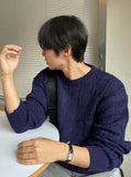 Cable Cosyharu Semi-over Knit