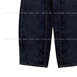 Fizz cut wide denim pants