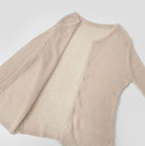 Mesh Sleeveless Bustier Long Sleeve Cardigan Set Knit