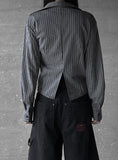 Dual Button Stripe Shirt