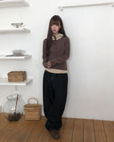 Juan Stitch Brushed Wide Denim Pants