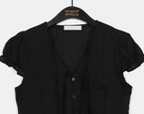 Yudo tie string puff short sleeve blouse