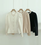Chelly Pearl Lace Peplum Blouse