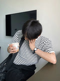 Neo stripe half knit